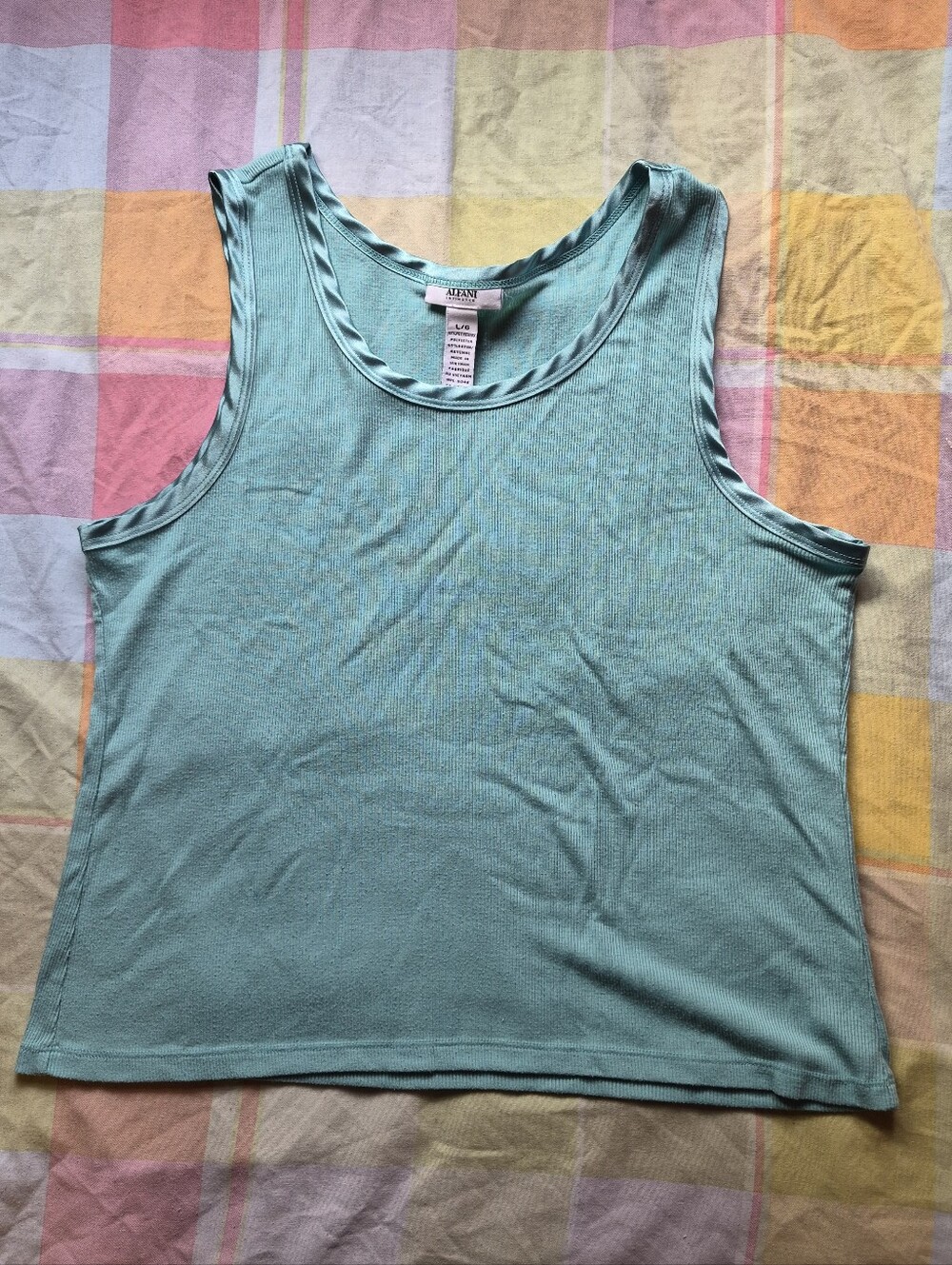 Alfani Teal Ribbed Tank Top